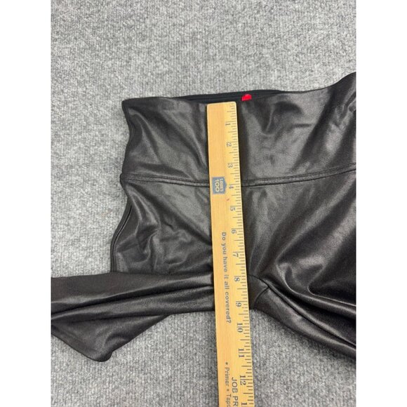 Spanx Faux Leather Leggings Women's Small Black Pull On Mid Rise Skinny - Picture 5 of 9
